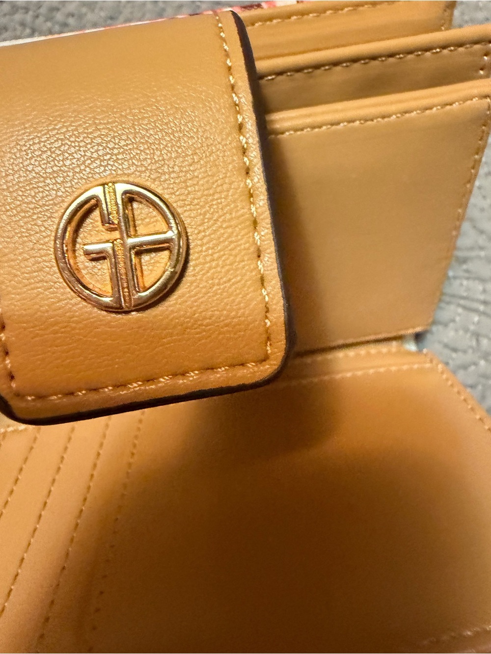 Giani Bernini Floral Butterfly Wallet with Tan Snap - Picture 5 of 6